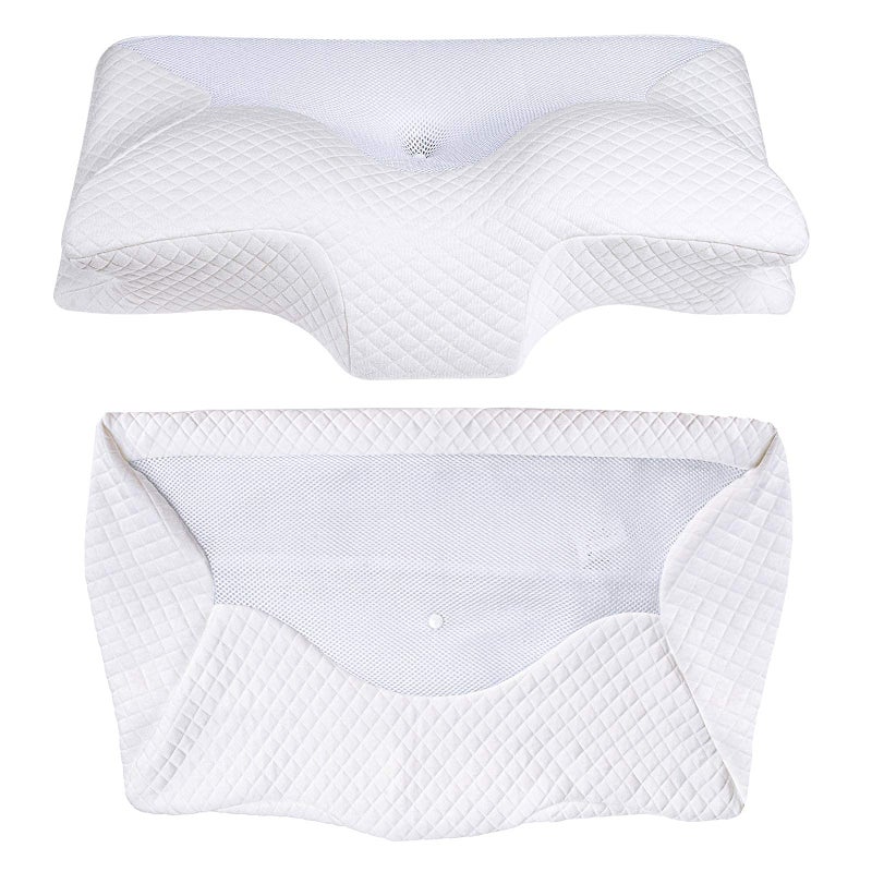 HOMCA Pillowcase for Memory Foam Cervical Pillow, Hypoallergenic Contour Pillow Case, 1Pack, Grey (Suitable for Pillow Model: PL01) - Image 4